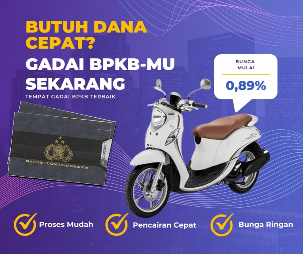 Pinjaman Dana Jaminan Bpkb Motor Yamaha Fino Fipremium Dapat Pinjaman Berapa? Seperti Ini Simulasinya